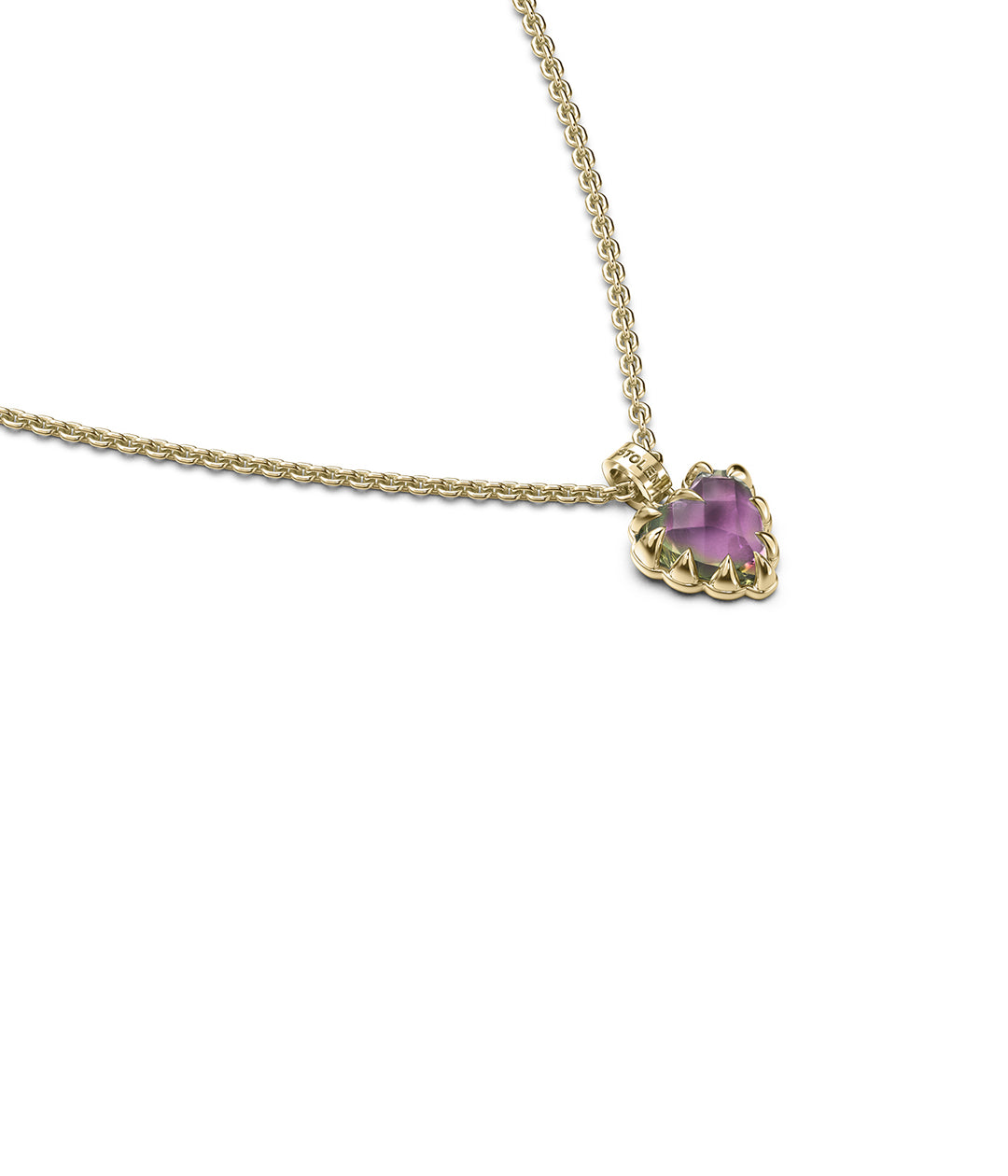LOVE CLAW NECKLACE MYSTIC QUARTZ - GOLD PLATED