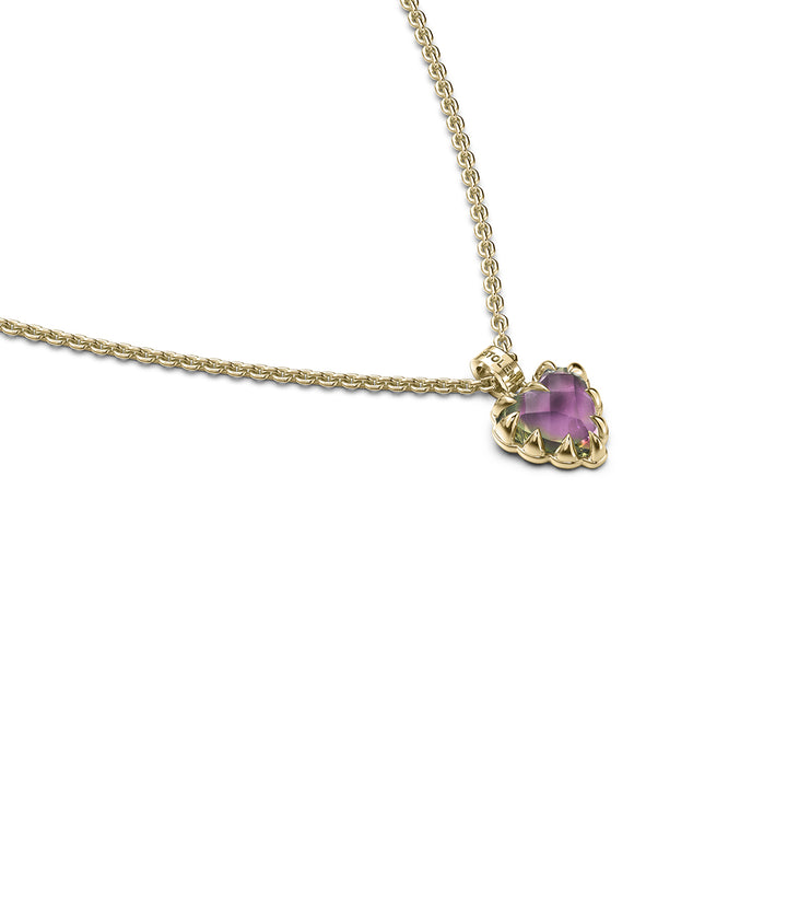 LOVE CLAW NECKLACE MYSTIC QUARTZ - GOLD PLATED