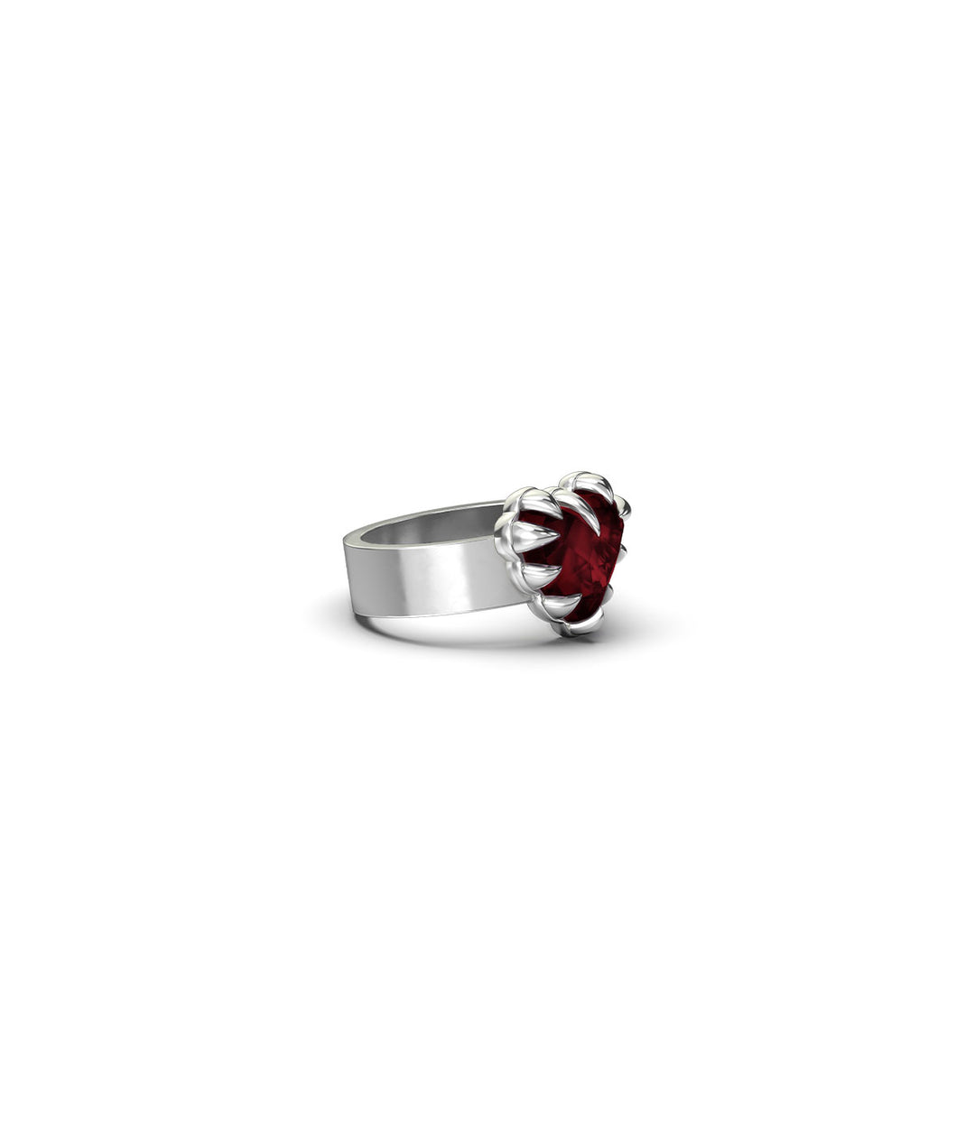 LOVE CLAW RING GARNET