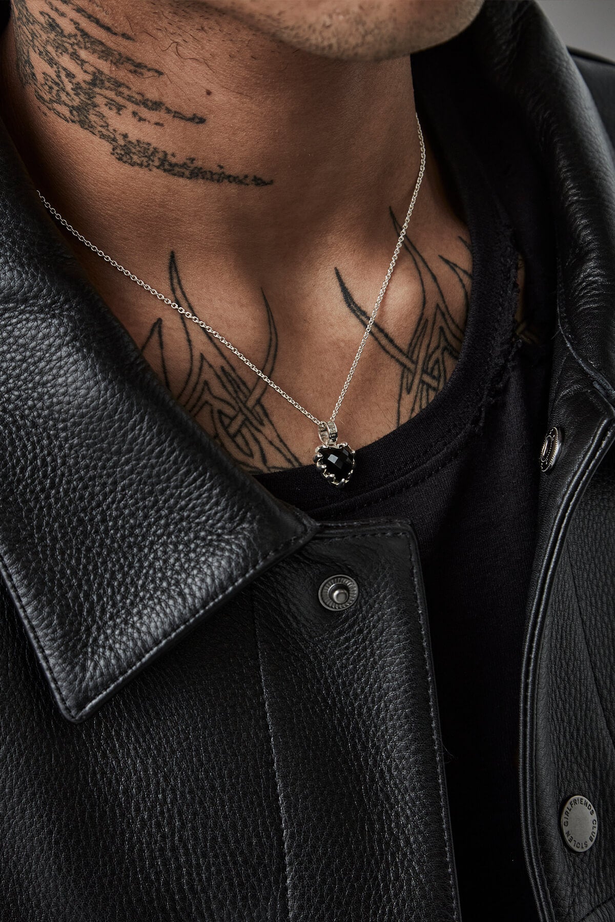 STOLEN GIRLFRIENDS CLUB LOVE CLAW NECKLACE ONYX & STERLING