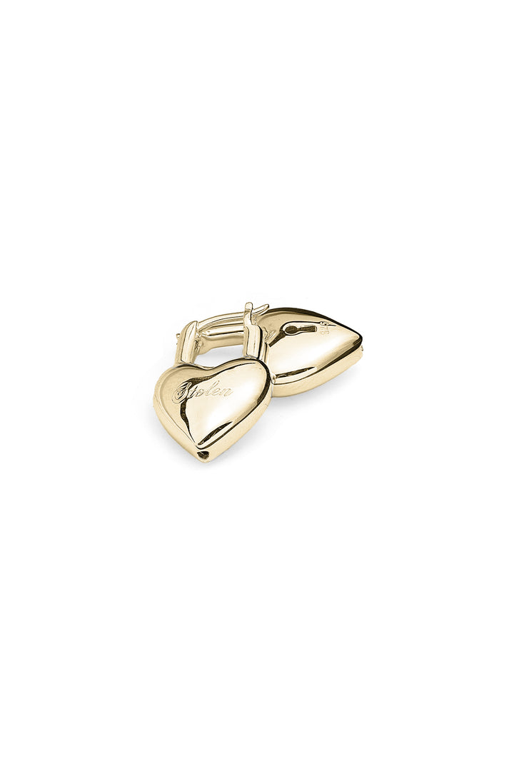 LOVE LOCKET EARRINGS GOLD PLATED