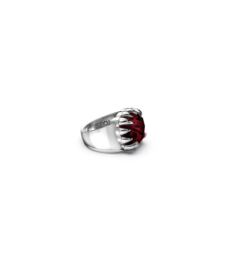 CLAW RING GARNET