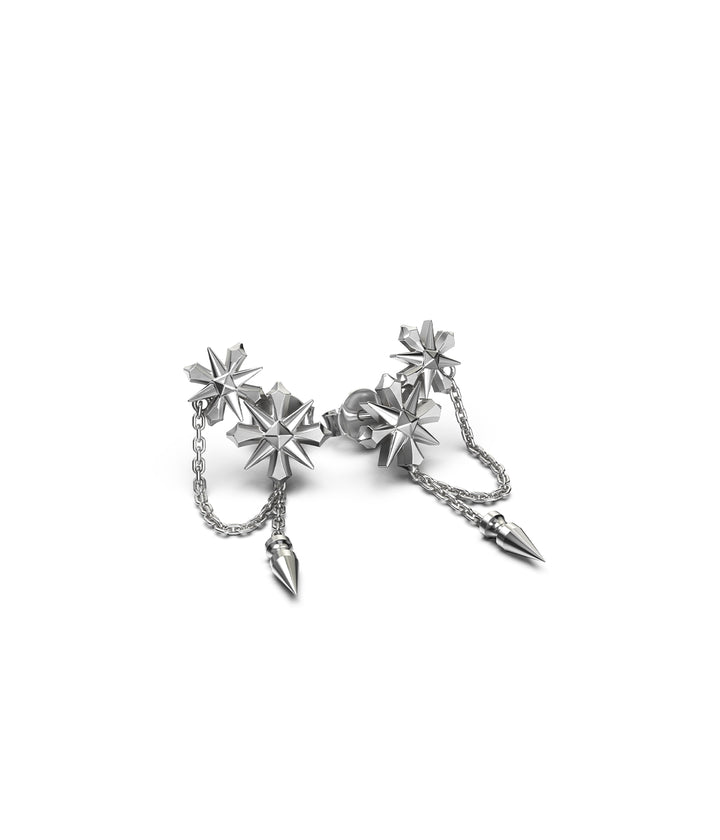 MIDNIGHT CROSS DROP EARRINGS