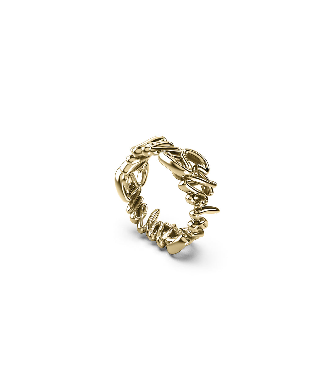 SENTIMENTAL SCRIPT RING - GOLD PLATED