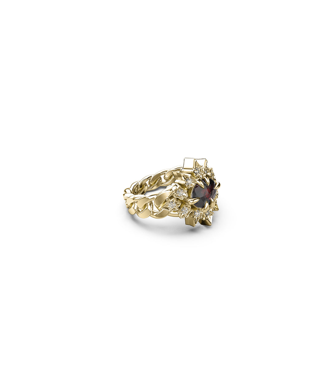REGAL RUIN RING GARNET - GOLD VERMEIL