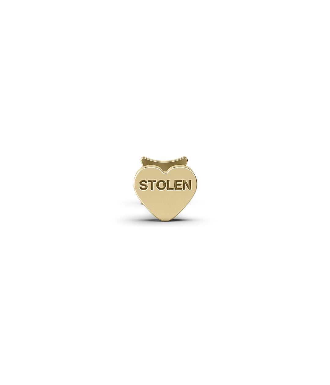 STOLEN HEART CARTILAGE SINGLE STUD - 9K YELLOW GOLD