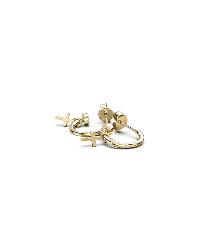 STOLEN CROSS ANCHOR SLEEPER - GOLD PLATED