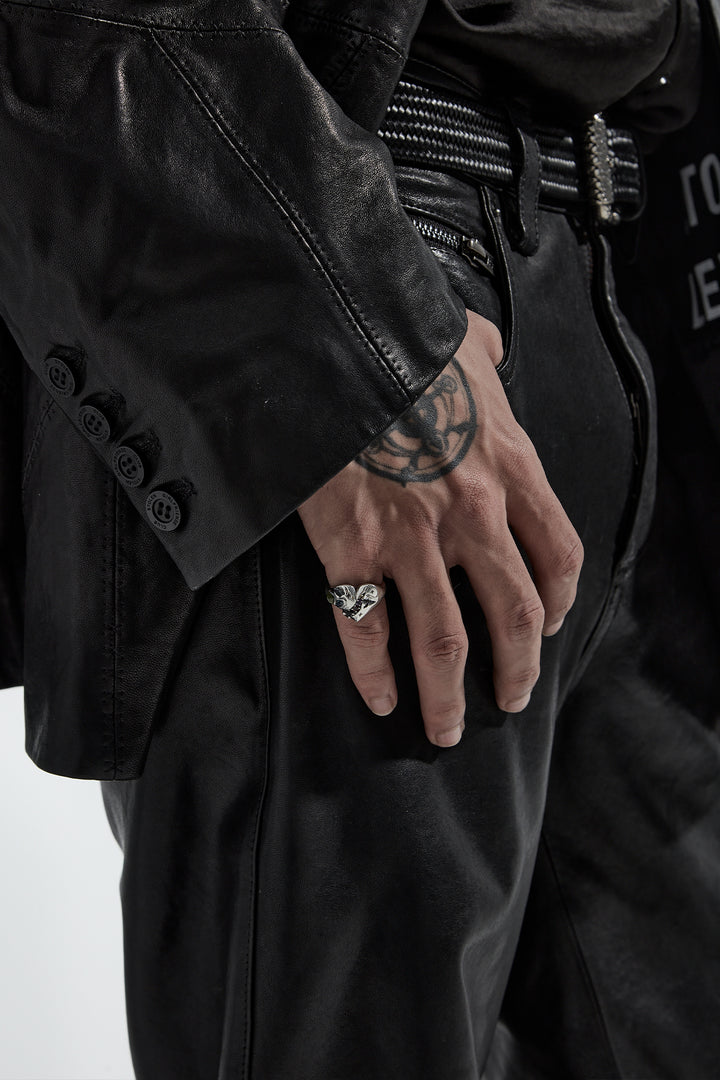 DECONSTRUCTED HEART SIGNET RING