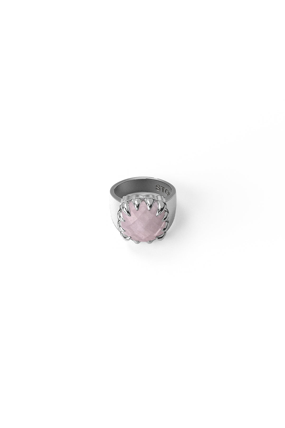 ORIGINAL SETTING - CLAW RING ROSE QUARTZ