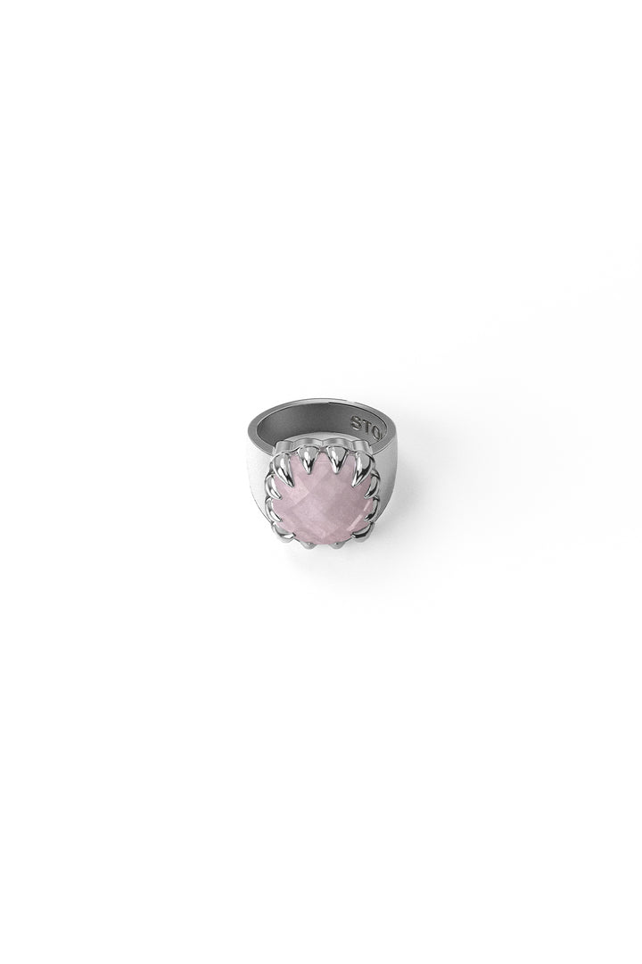 ORIGINAL SETTING - CLAW RING ROSE QUARTZ