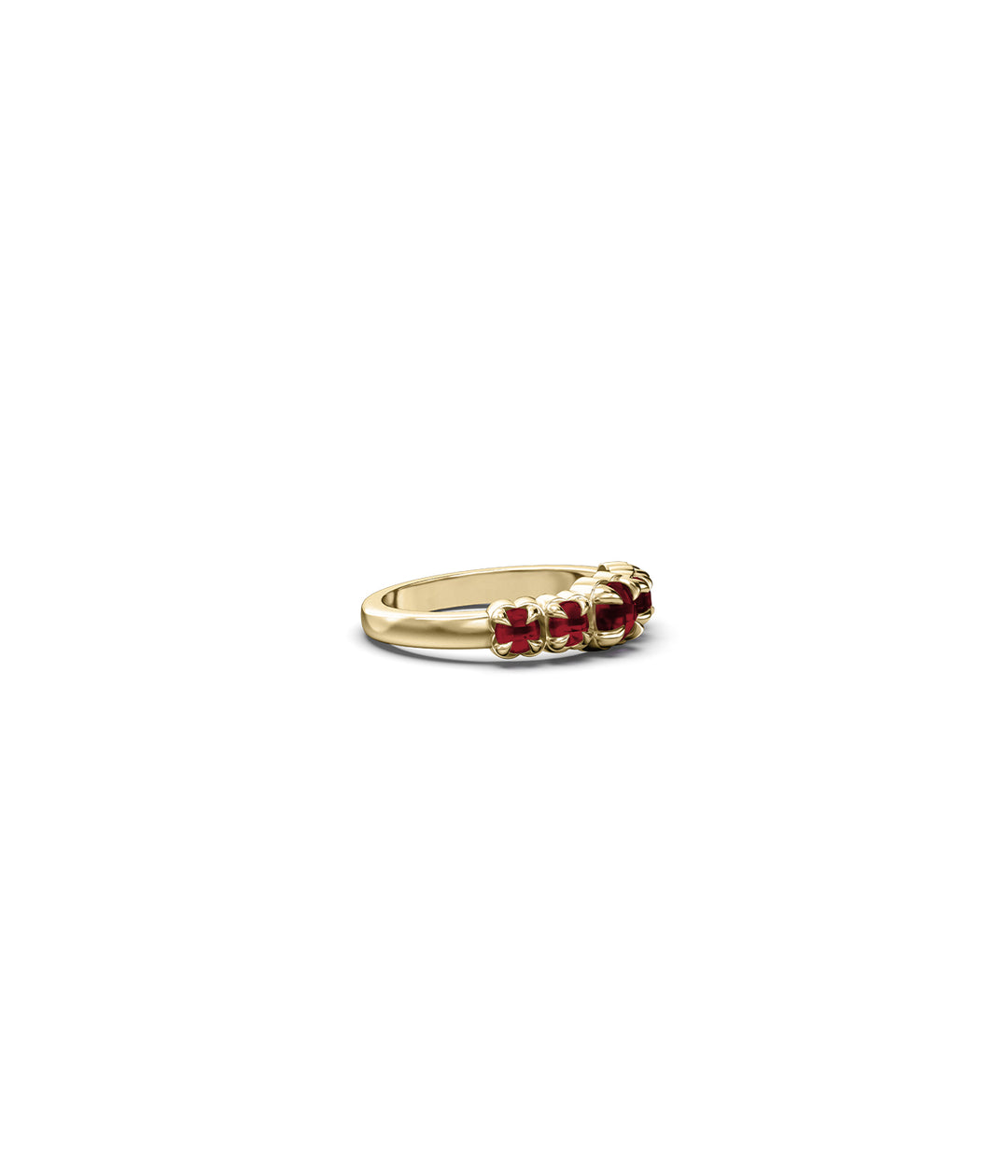 HALO CLUSTER RING GARNET - GOLD VERMEIL