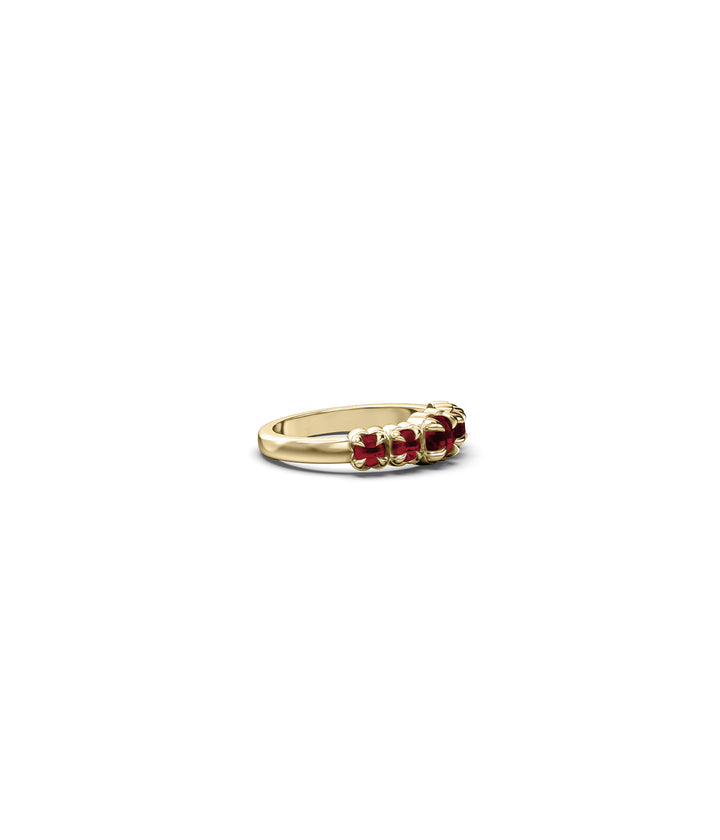 HALO CLUSTER RING GARNET - GOLD VERMEIL