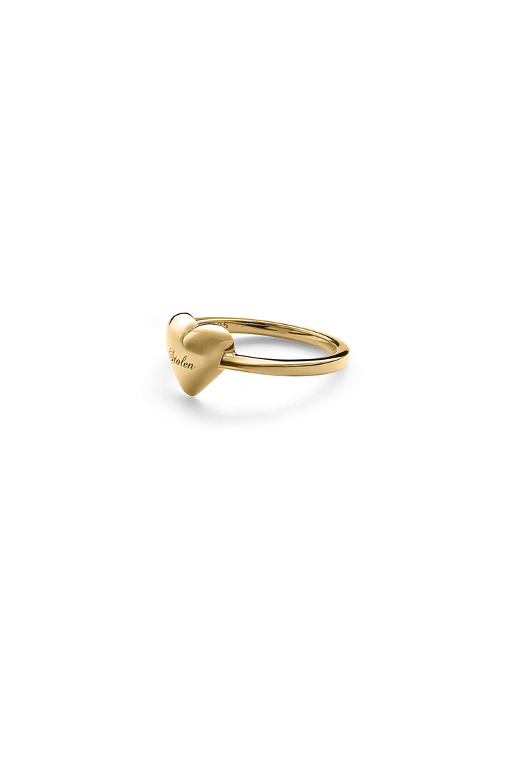 FULL HEART RING - GOLD PLATED