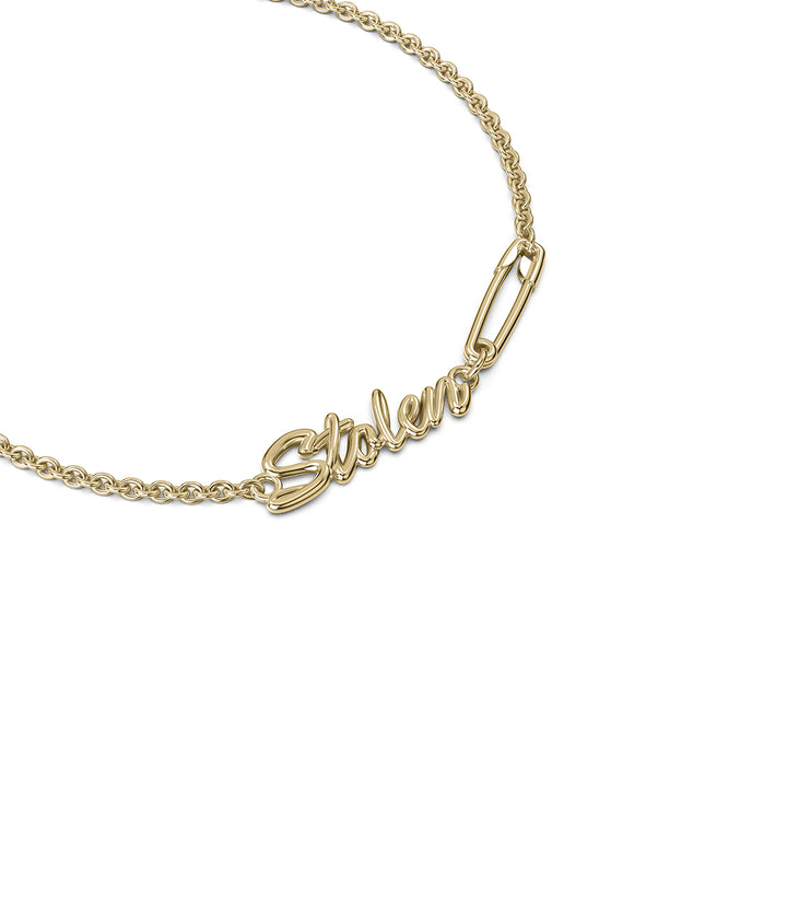 SENTIMENTAL SCRIPT BRACELET - GOLD PLATED