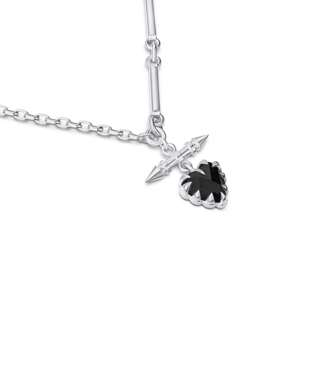 LOVE CLAW FOB NECKLACE - ONYX