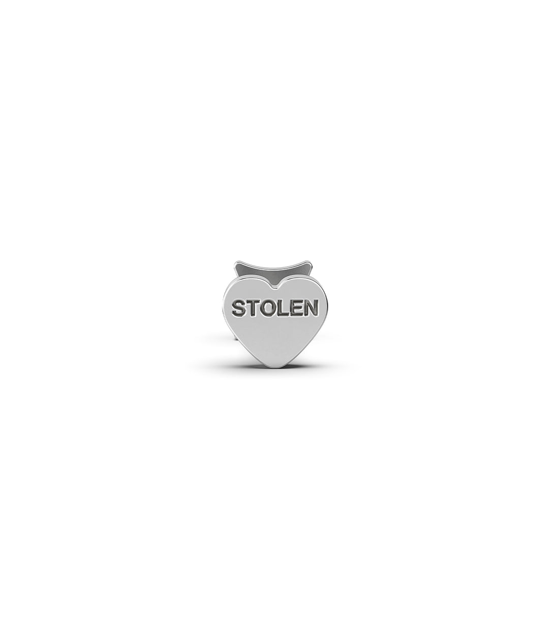 STOLEN HEART FLAT BACK SINGLE EARRING