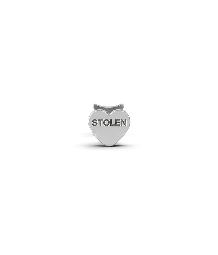STOLEN HEART FLAT BACK SINGLE EARRING