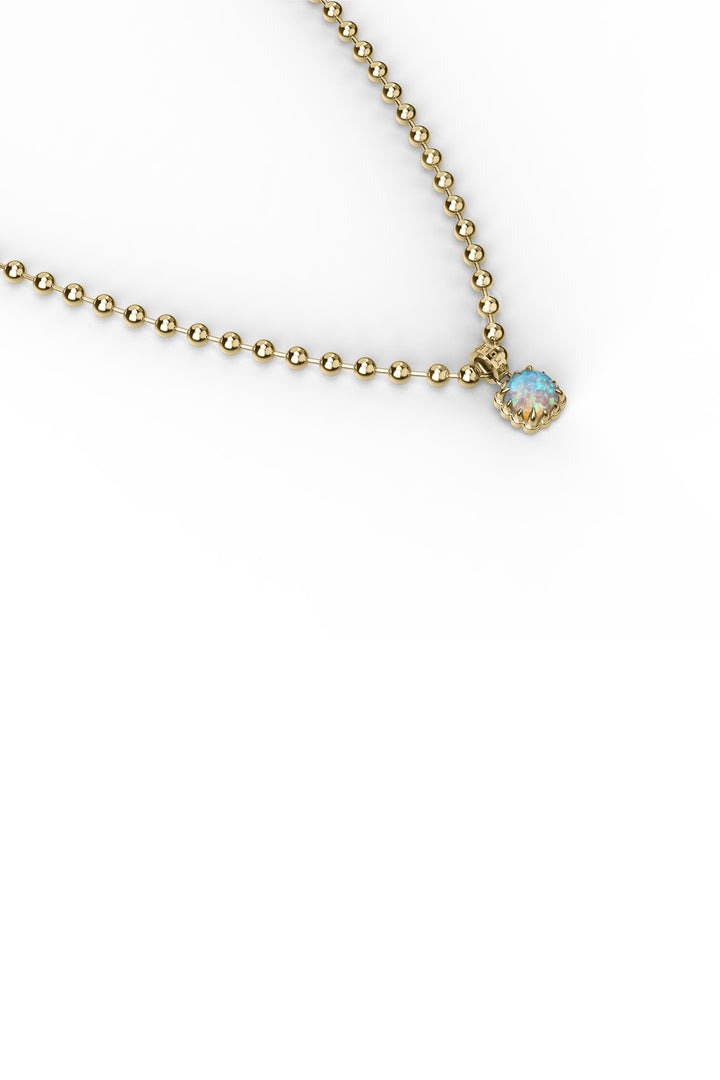 BABY CLAW NECKLACE BELLO OPAL - GOLD PLATED