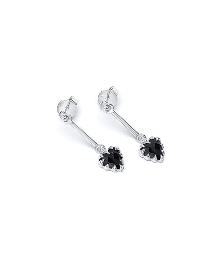LOVE CLAW BAR EARRINGS - ONYX
