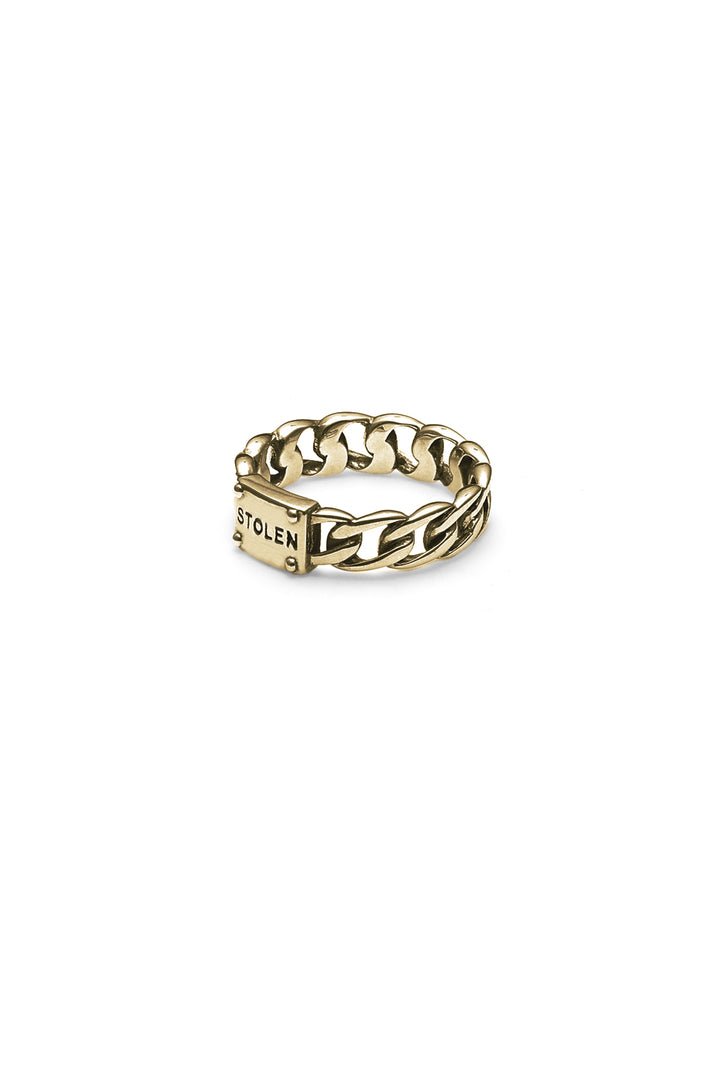 CURB RING SLIM - GOLD PLATED