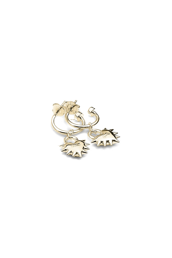 LOVE LOCKET ANCHOR EARRINGS GOLD PLATED