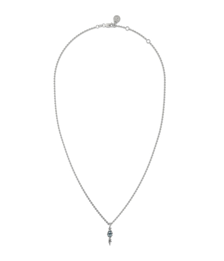 PRECIOUS PUNK DROPLET NECKLACE -  SKY BLUE TOPAZ
