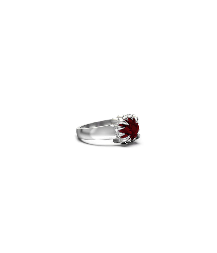 BABY CLAW RING GARNET