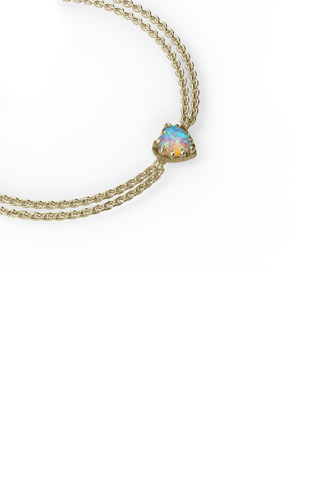 LOVE CLAW BRACELET BELLO OPAL - GOLD PLATED