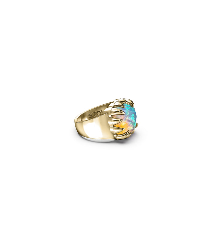 CLAW RING BELLO OPAL - GOLD VERMEIL