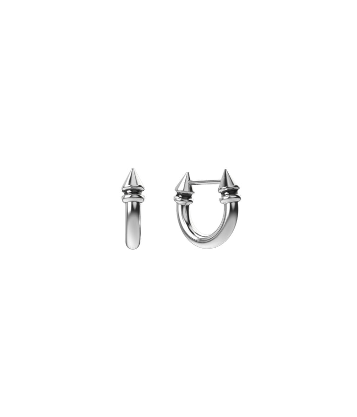 CLOSED FOB HUGGIE EARRINGS