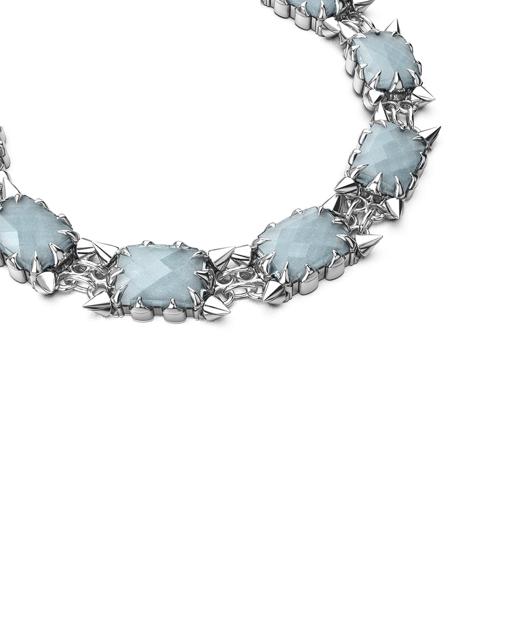 PRECIOUS PUNK TENNIS BRACELET - LAB-GROWN SKY BLUE TOPAZ