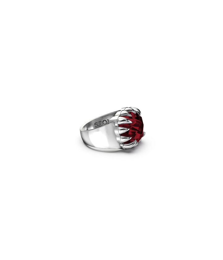 CLAW RING GARNET