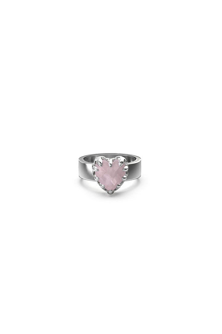 ORIGINAL SETTING - LOVE CLAW RING - ROSE QUARTZ