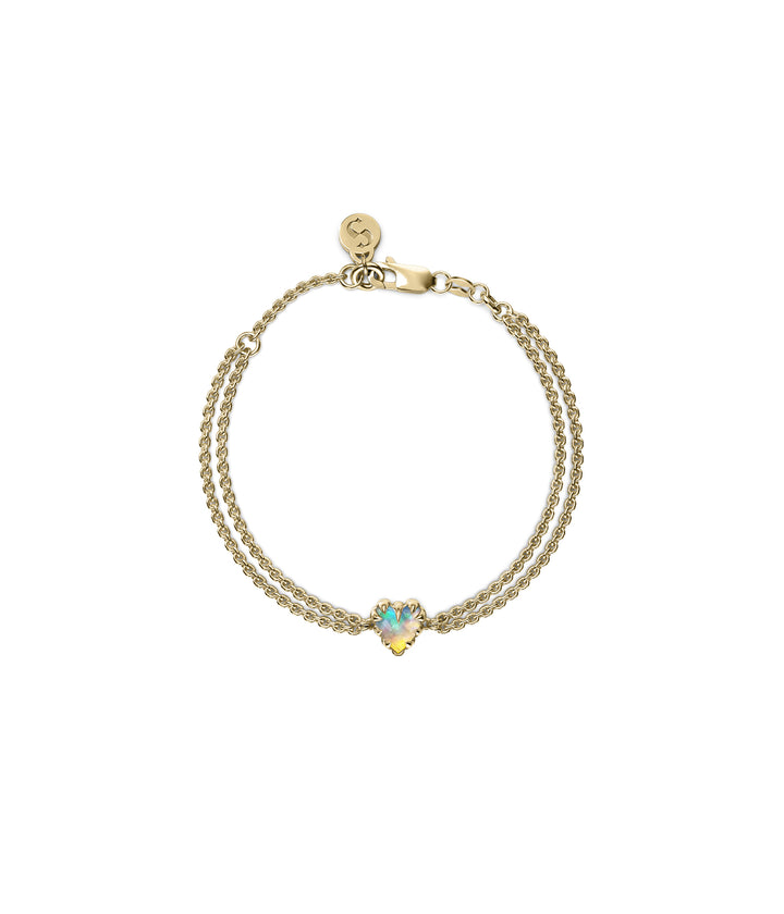 LOVE CLAW BRACELET BELLO OPAL - GOLD PLATED