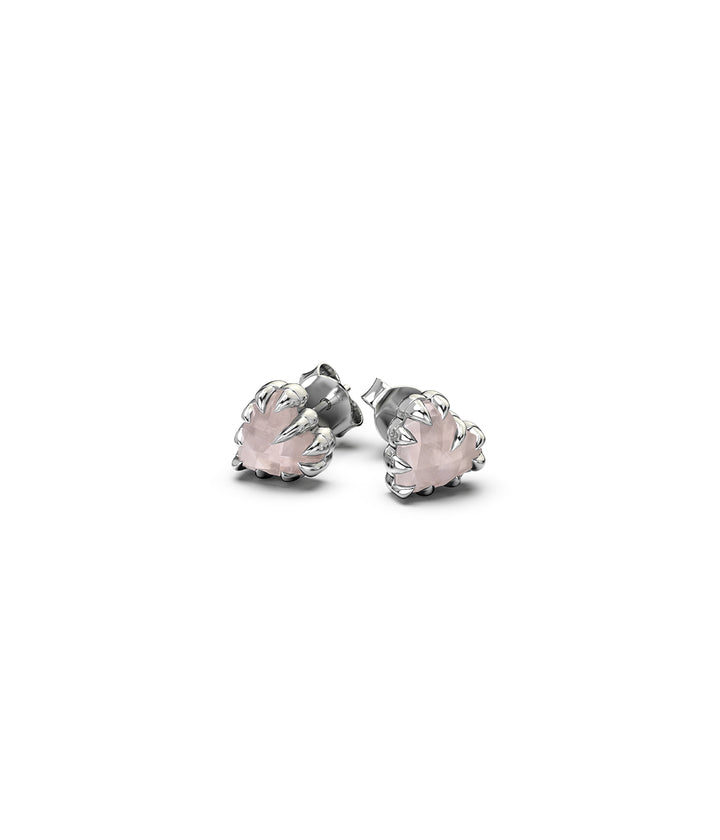 LOVE CLAW EARRINGS ROSE QUARTZ
