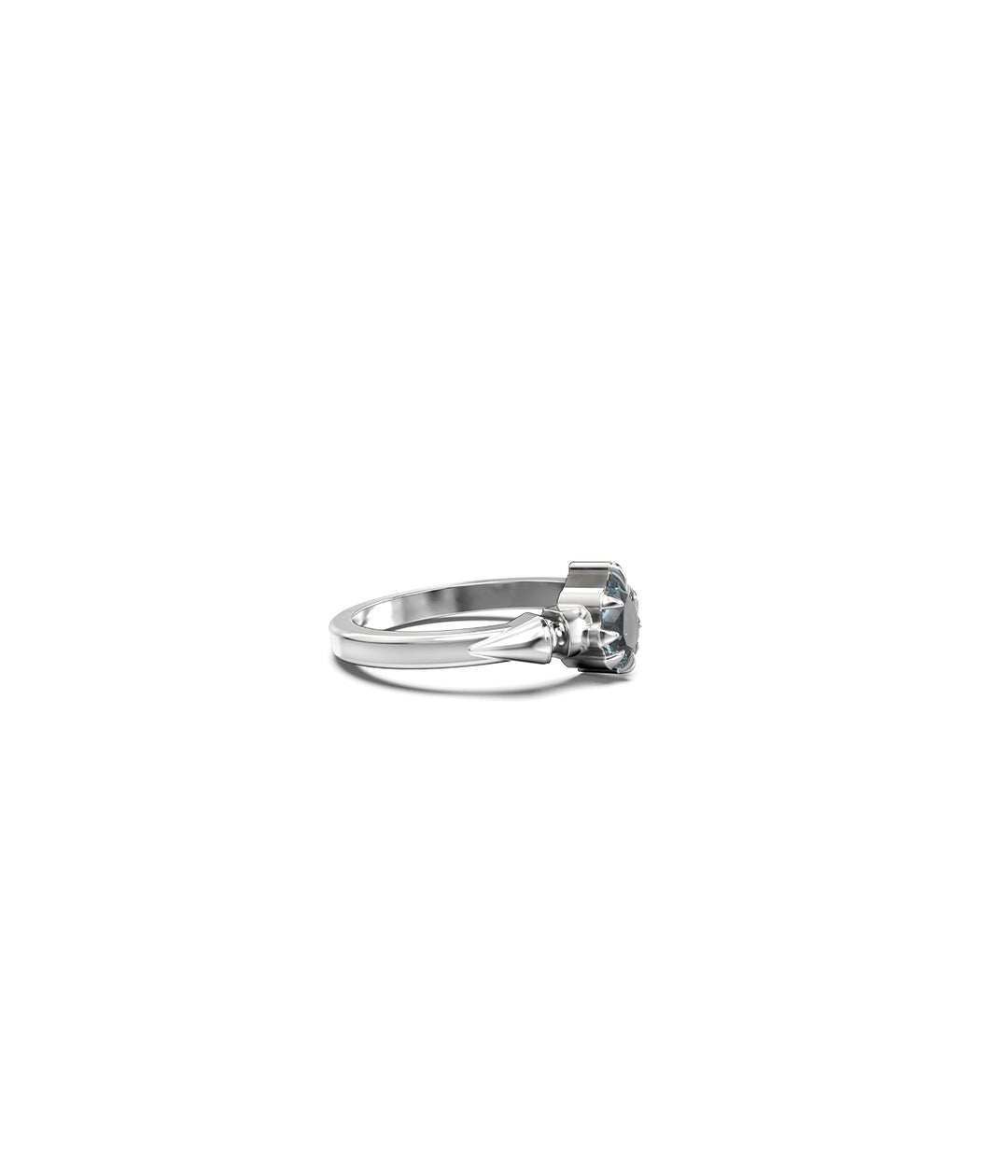 PRECIOUS PUNK DROPLET RING - SKY BLUE TOPAZ