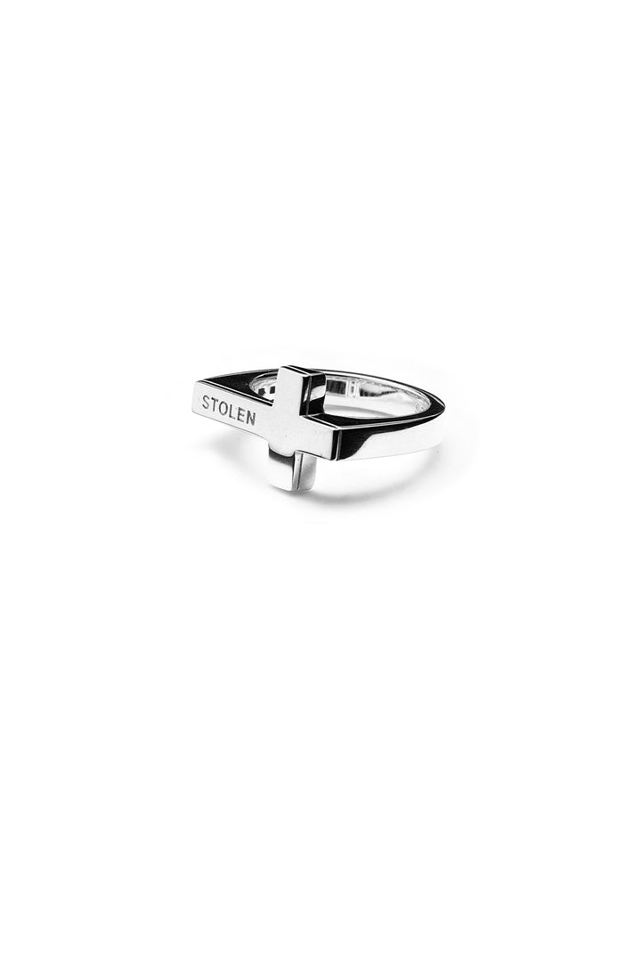 FALLING CROSS RING