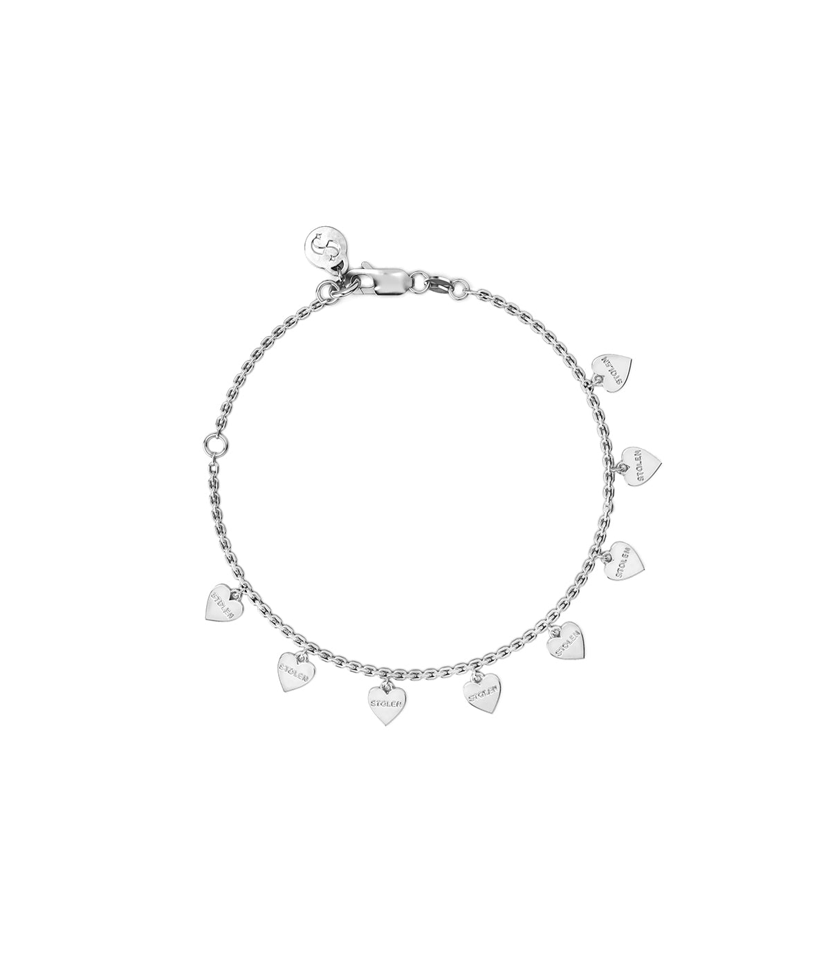 STOLEN GIRLFRIENDS CLUB ハートピン ブレスレット Stolen Girlfriends Club - Silver Heart Charm Bracelet 18.5cm