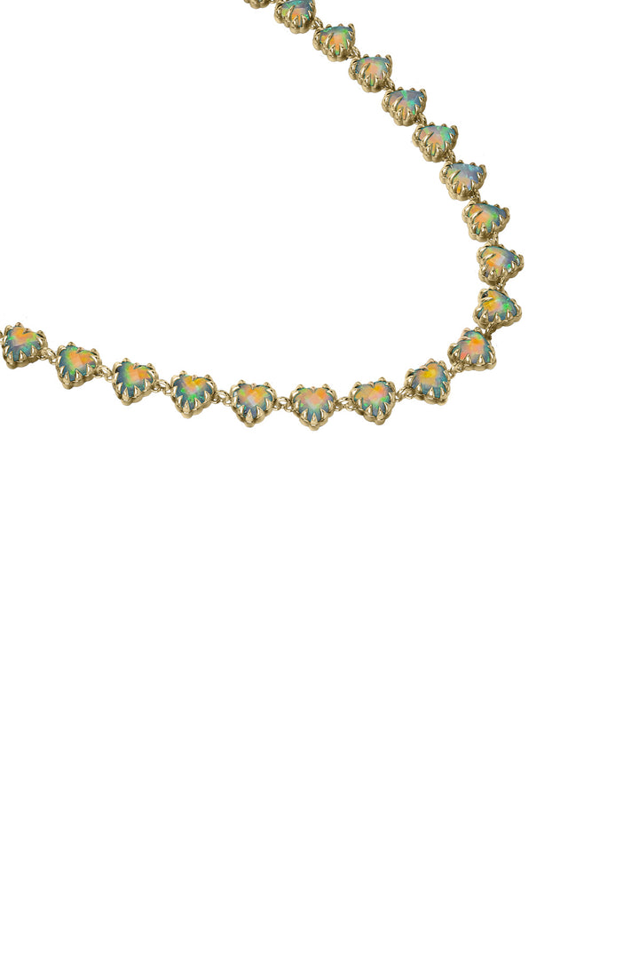 LOVE CLAW INFINITY NECKLACE BELLO OPAL - GOLD PLATED