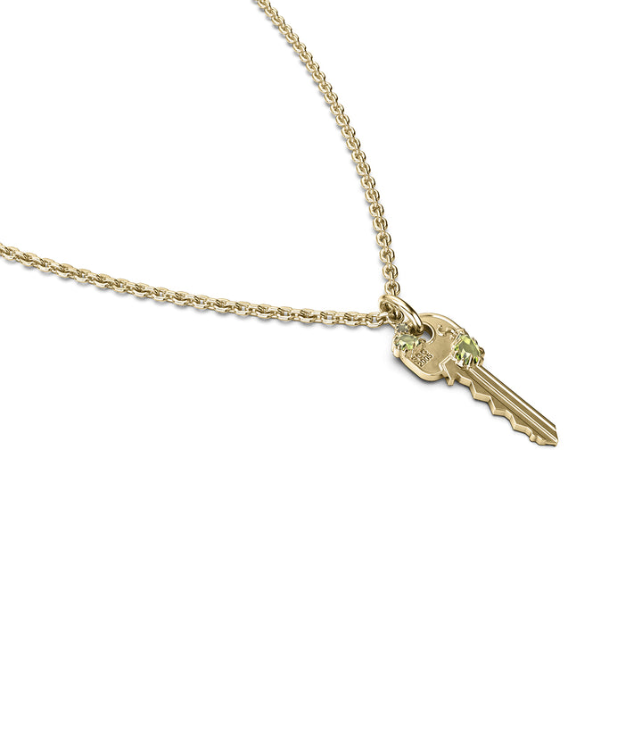 CRYSTALLISED KEY NECKLACE - GOLD PLATED