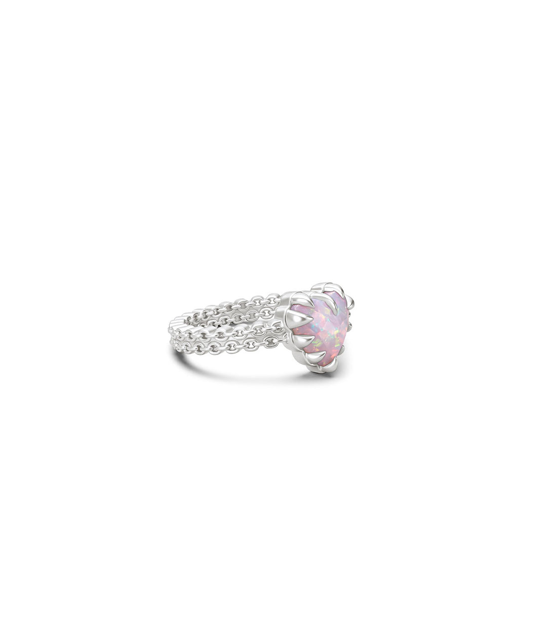 MINI LOVE CLAW RING - PINK BELLO OPAL