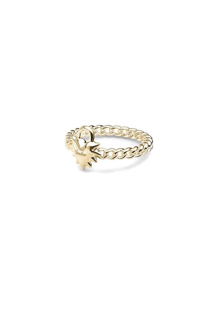 LOVE LOCKET RING GOLD PLATED
