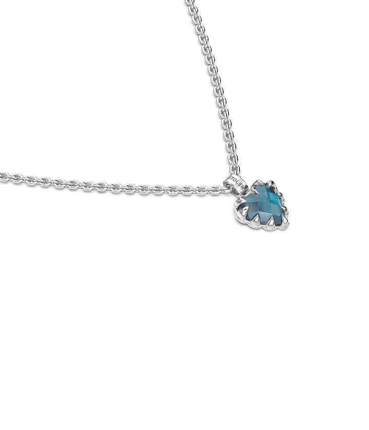 MINI LOVE CLAW NECKLACE - LONDON TOPAZ