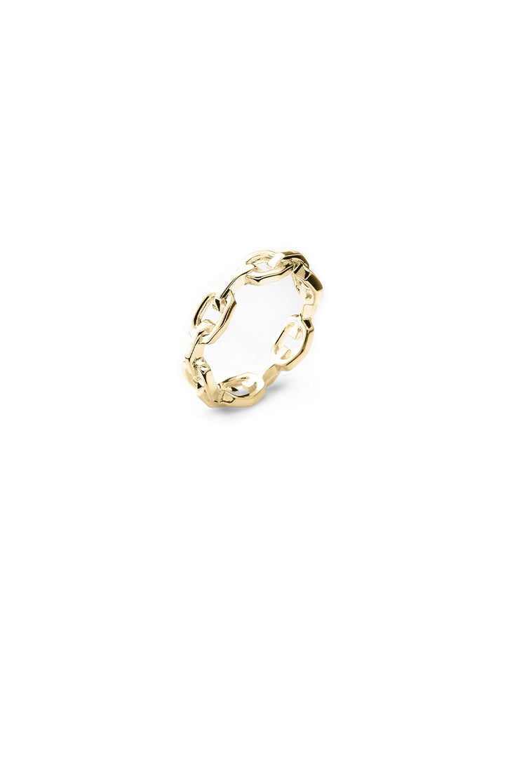 FACET CHAIN RING - GOLD PLATED