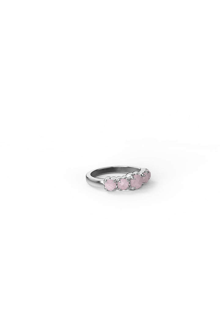 ORIGINAL SETTING - HALO CLUSTER RING - ROSE QUARTZ