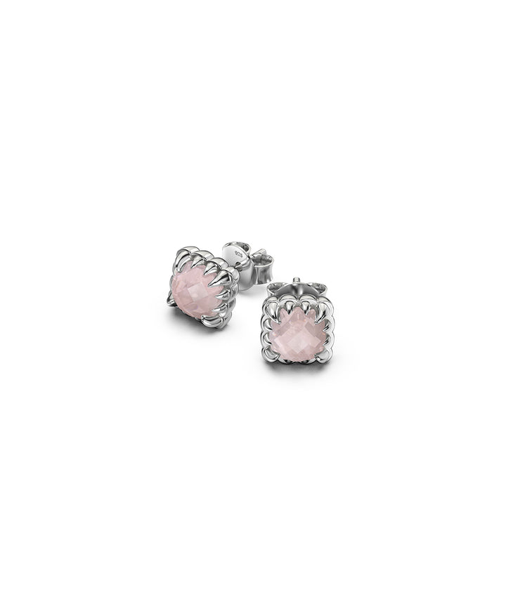 BABY CLAW STUDS - ROSE QUARTZ