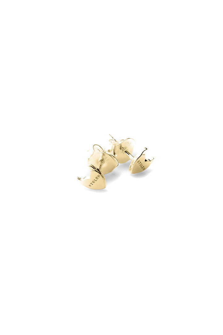 SINISTER HEART STUDS - GOLD PLATED