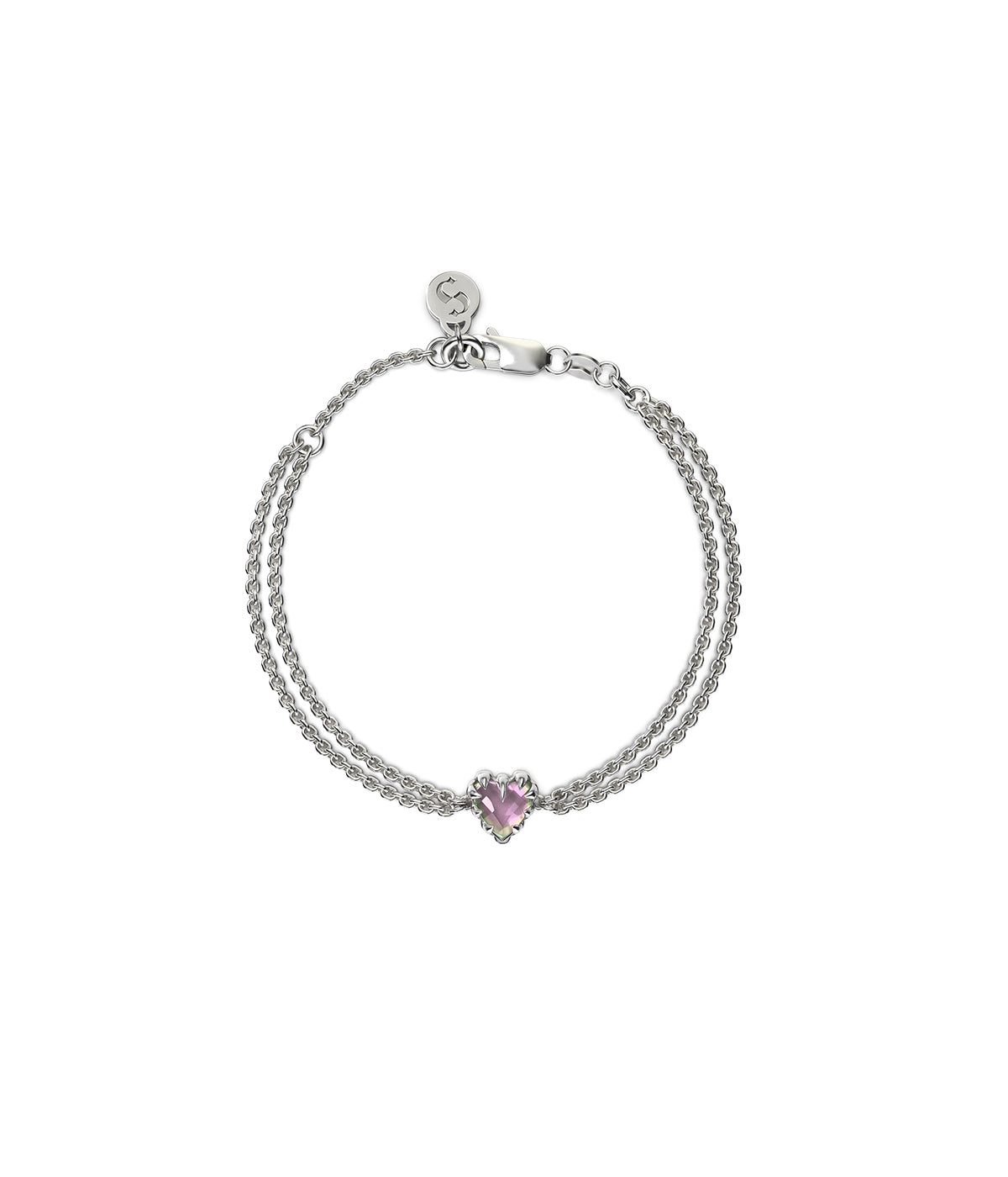 Sterling Silver Mystic Quartz Love Claw Heart Bracelet – Stolen