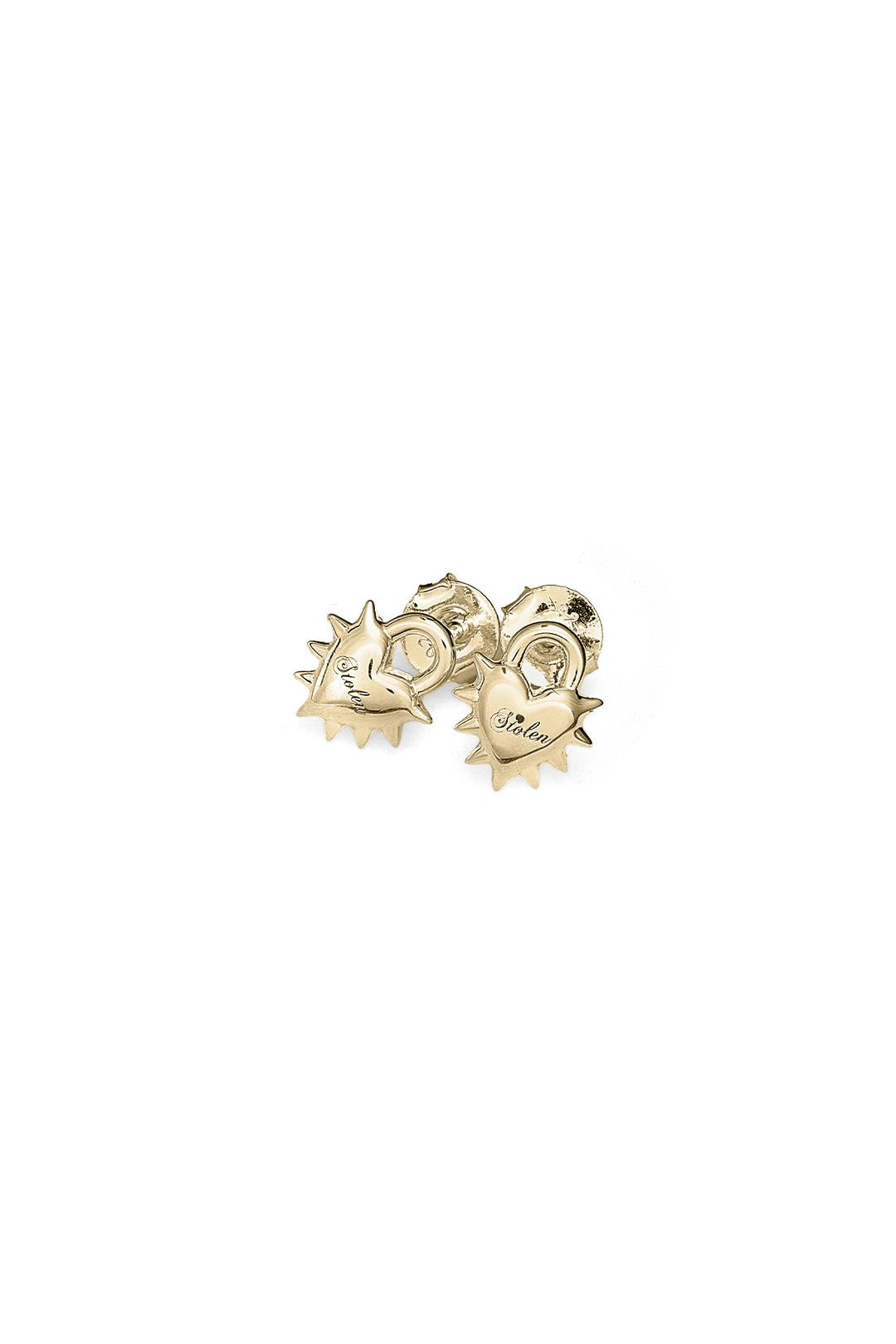 LOVE LOCKET STUD EARRINGS GOLD PLATED