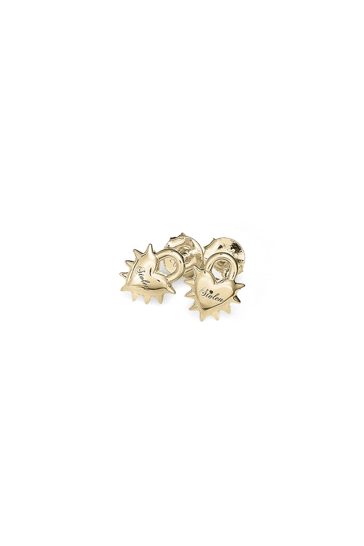 LOVE LOCKET STUD EARRINGS GOLD PLATED